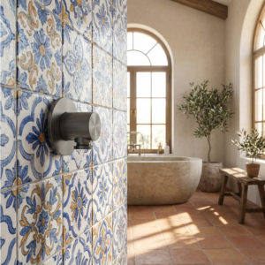 Wall-Mounted Flexible Shower Holder Gunmetal Stainless Steel 316L