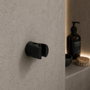 Black 316L Stainless Steel Wall Mount for Hand Shower Matte Finish