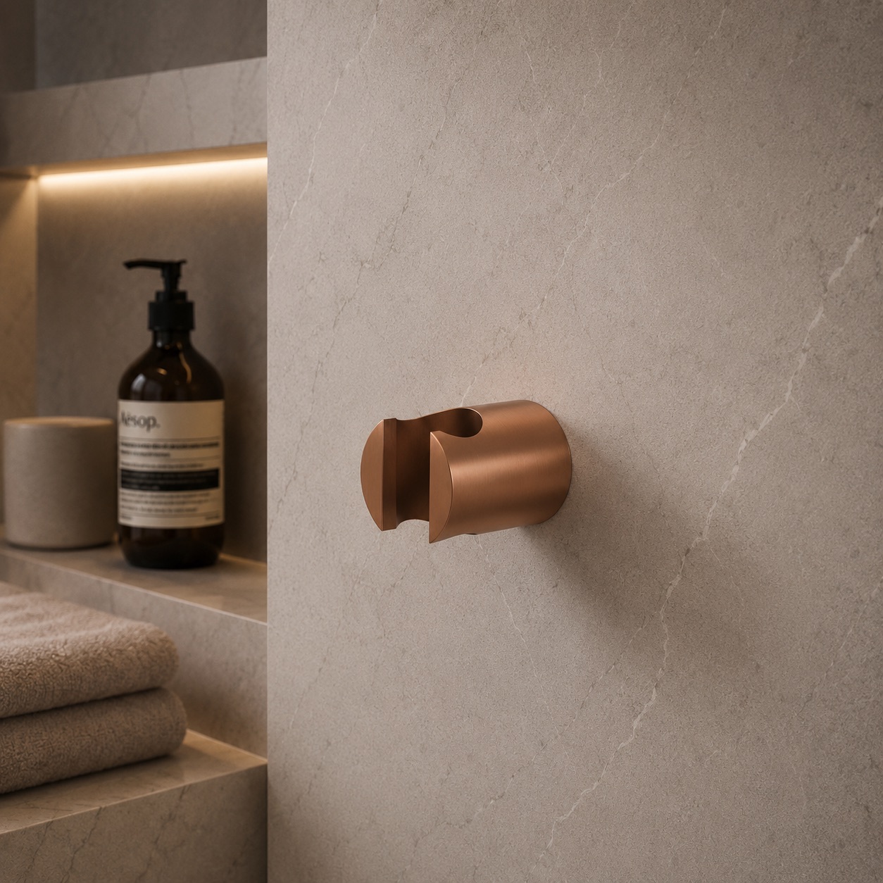 Rose Gold 316L Stainless Steel Shower Handset Wall Connector