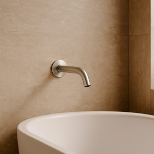 Satin Stainless Steel Wall Spout for Sink - Durable Corrosion-Resistant Design
