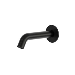 Matte Black Stainless Steel Wall-Mounted Sink Spout Durable and Sleek Design