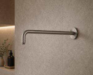 Wall-Mounted Shower Arm in Gunmetal 316L Stainless Steel Durable and Elegant
