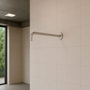Satin Stainless Steel Wall-Mounted Shower Arm Durable and Corrosion-Resistant