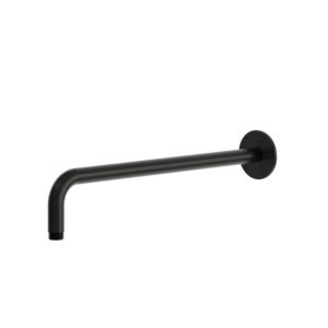 Black 316L Stainless Steel Long Wall-Mounted Shower Arm with PVD Coating