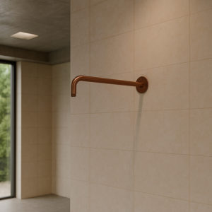 Durable Rose Gold PVD Wall-Mounted Shower Arm in High-Strength Stainless Steel