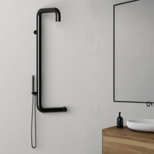 Sined Arborea 316l Steel Outdoor Wall Shower Black