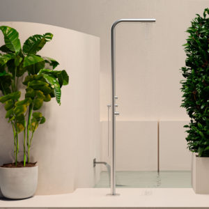 316l Stainless Steel Outdoor Shower Sined Shower Budoni Inox