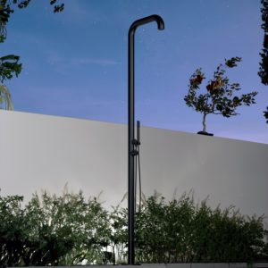 Black 316l Stainless Steel Pool Shower Sined Black Key Shower
