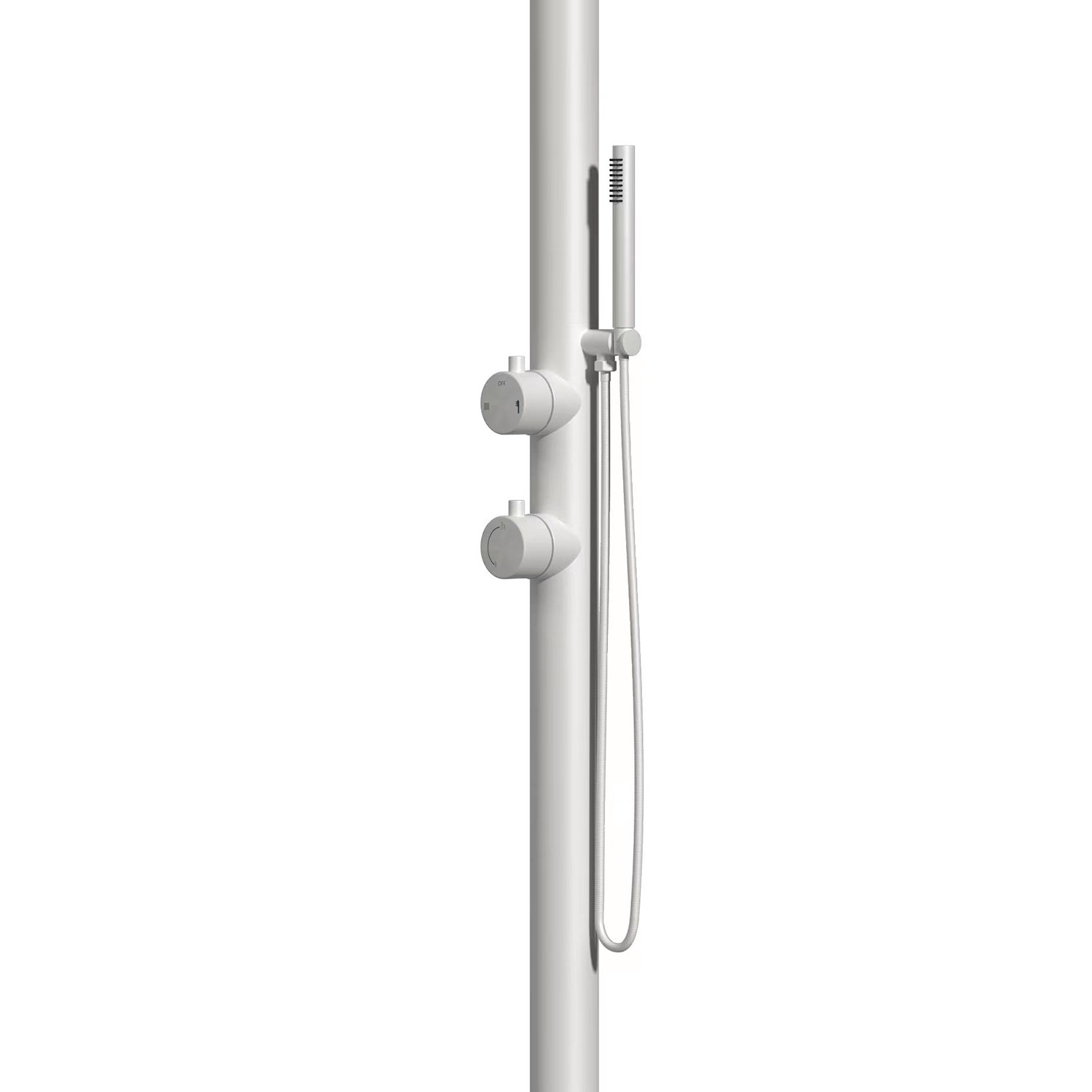 White Stainless Steel Shower With Hand Shower SINED Luna D White - Image 3