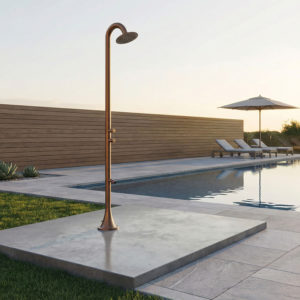 Rose Gold 316L Stainless Steel Outdoor Timed Cold Water Shower for Garden-Pool