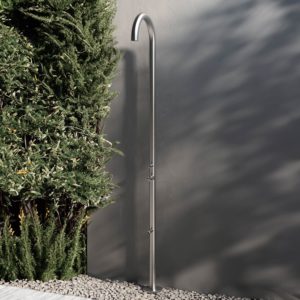 Hot and Cold Water Outdoor Sined Shower Olbia Inox