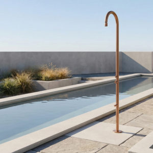 Rose Gold 316L Stainless Steel Shower with Integrated Mixer and Adjustable Head