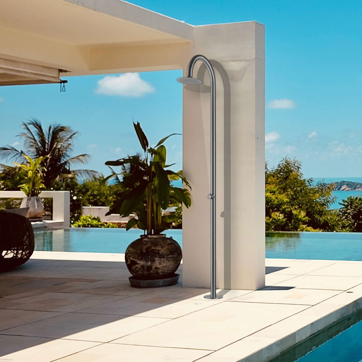 Cold Water Shower For Pool Inox 316l Satin Sined Shower Palau - Image 7