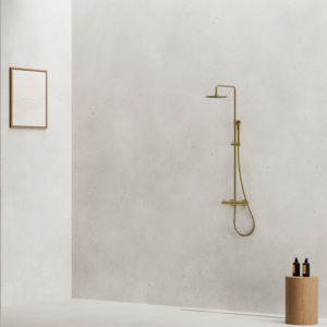 Wall-Mounted Gold Inox 316L Thermostatic Shower System with 25cm Rain Head