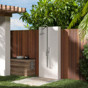 Sined Outdoor Hot And Cold Water Shower Pula Wall Inox