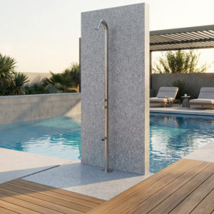 Gunmetal AISI 316L Stainless Steel Outdoor Shower Hot-Cold Foot Wash