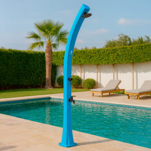 Solar shower 25L 226cm PEHD antiscale foot tap filter bag incl