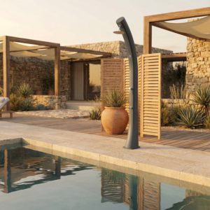 SINED solar shower 40L 266cm brass antiscale outdoor no power