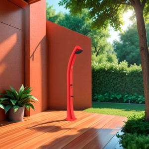 SINED red solar shower 40L 226cm brass antiscale outdoor