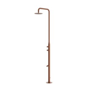 Outdoor Rose Gold 316L Stainless Steel Shower with 25cm Head and Dual Timer