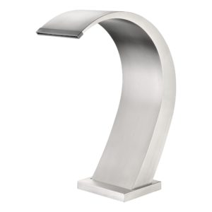 Stainless Steel Waterfall in Inox Finish for Elegant Poolside Luxury
