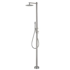 Elegant Steel 316 Outdoor Shower with Adjustable Nozzle and Single Lever Faucet