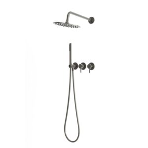 30cm Gun Metal Wall-Mounted Shower Concealed Kit 316L Stainless Steel