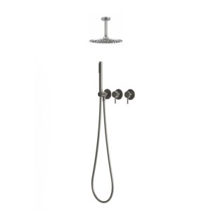 Gunmetal 316L Stainless Steel Wall-Mounted Shower Concealed Kit 25 cm