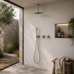 Cold Water Wall-Mount Shower Concealed Kit 25 Silver 316L Stainless Steel