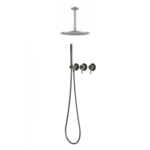 25cm Ceiling Shower Kit Gunmetal 316L Stainless Steel Cold Water