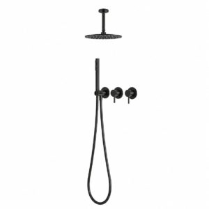 Black 25 cm Short Ceiling Shower Kit 316L Stainless Steel