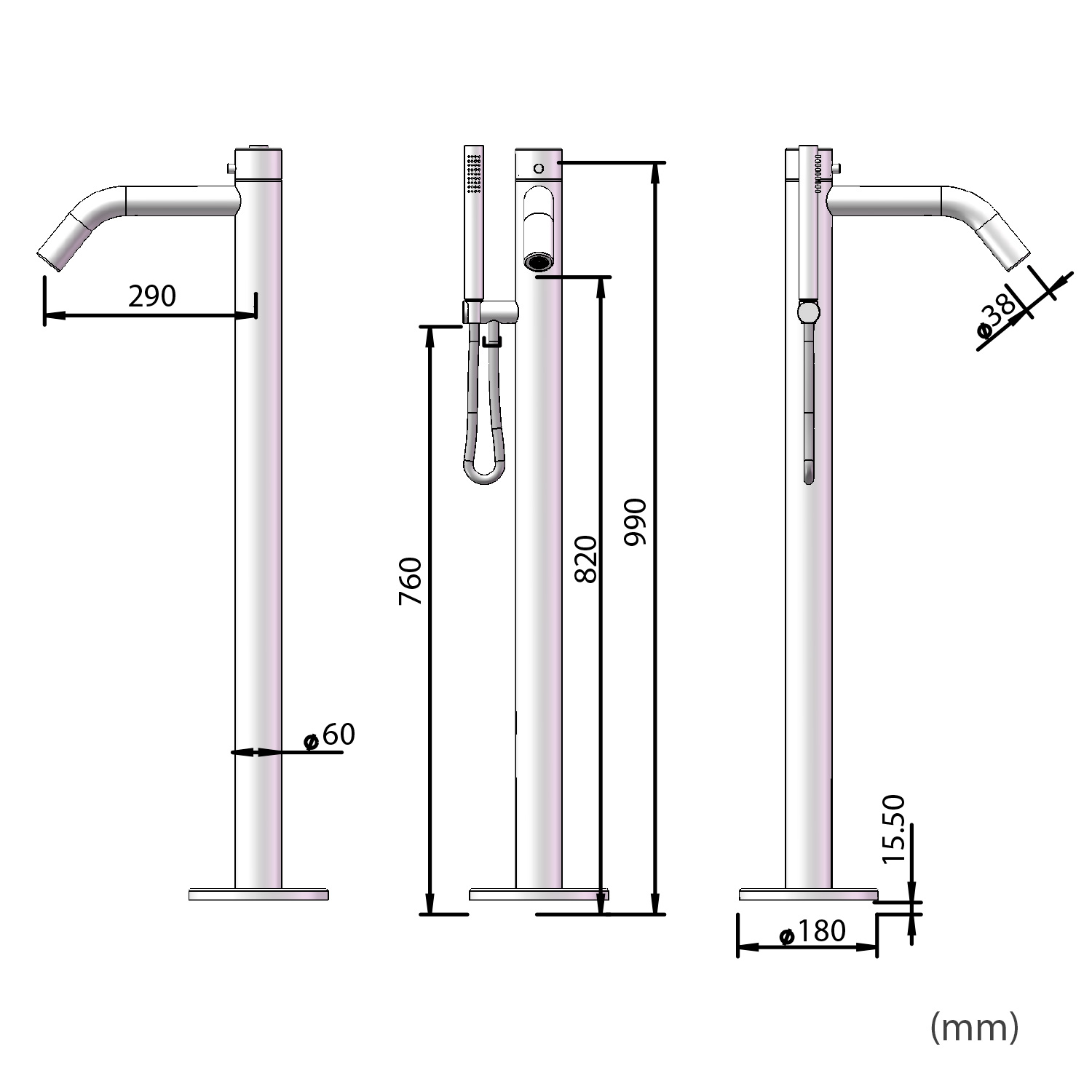 Elevate your space with the MPC MX1011-INOX shower bath - buy now! Shower Bath Stainless Steel 316L MX1011 INOX.