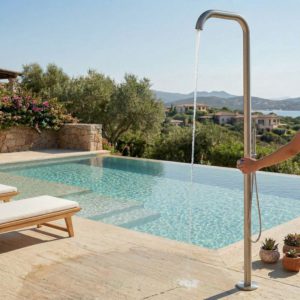 316L Stainless Steel Inox Pool e Garden Shower Hot-Cold Mixer Handshower