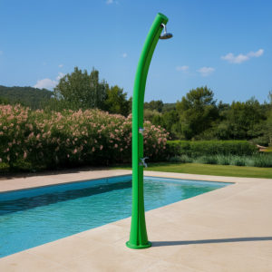 Outdoor solar heated shower 25L tank 225cm With foot tap